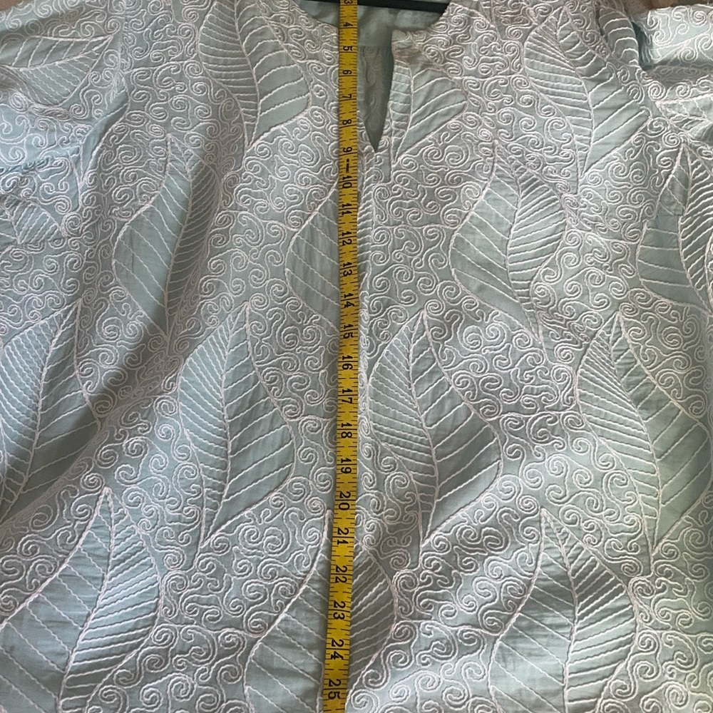 J. Jill Sea glass Leaf-Print Tunic Top - Picture 13 of 14